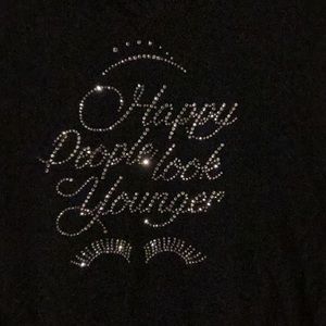 Rhinestone black tee small